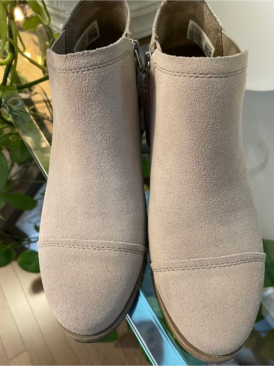 Toms Shoes - Toms Beige Suede Ankle Booties
